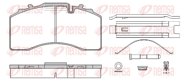 REMSA Комплект тормозных колодок, дисковый тормоз JCA 1416.80