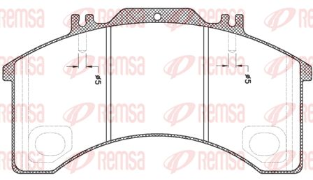 REMSA Piduriklotsi komplekt,ketaspidur JCA 497.00