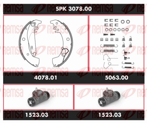 REMSA Комплект тормозов, барабанный тормозной механизм SPK 3078.00