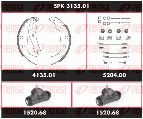 REMSA Комплект тормозов, барабанный тормозной механизм SPK 3135.01