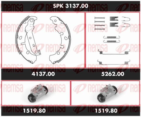 REMSA Комплект тормозов, барабанный тормозной механизм SPK 3137.00