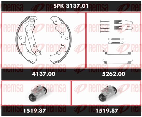 REMSA Комплект тормозов, барабанный тормозной механизм SPK 3137.01