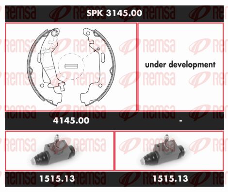 REMSA Pidurikomplekt,trummelpidur SPK 3145.00