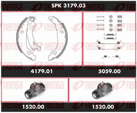 REMSA Комплект тормозов, барабанный тормозной механизм SPK 3179.03