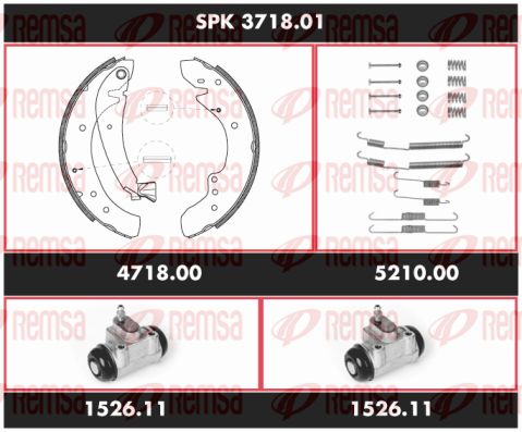 REMSA Комплект тормозов, барабанный тормозной механизм SPK 3718.01
