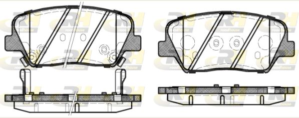 ROADHOUSE Комплект тормозных колодок, дисковый тормоз 21412.12