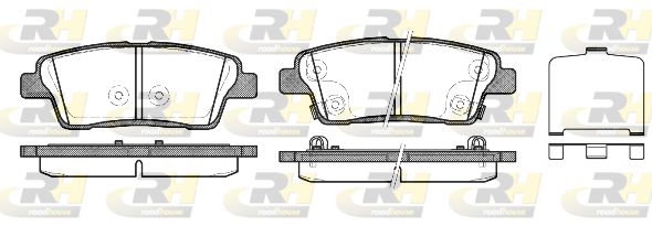 ROADHOUSE Комплект тормозных колодок, дисковый тормоз 21458.02