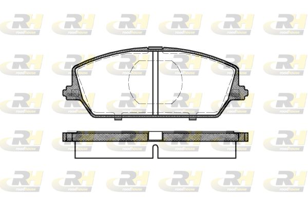 ROADHOUSE Комплект тормозных колодок, дисковый тормоз 2387.00