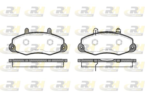 ROADHOUSE Комплект тормозных колодок, дисковый тормоз 2391.02