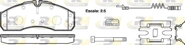 ROADHOUSE Комплект тормозных колодок, дисковый тормоз 2651.22