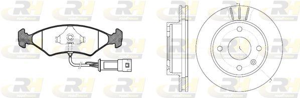 ROADHOUSE Комплект тормозов, дисковый тормозной механизм 8119.03
