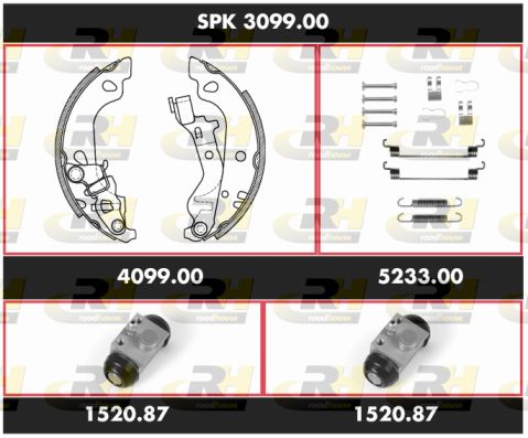 ROADHOUSE Pidurikomplekt,trummelpidur SPK 3099.00