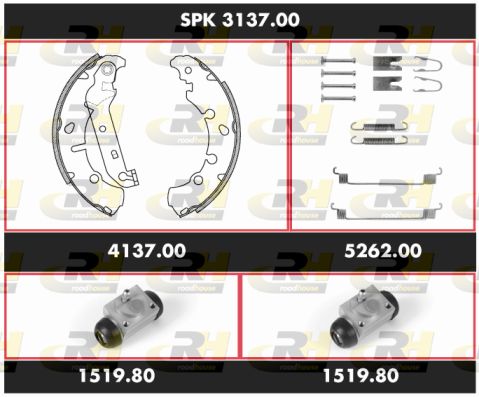 ROADHOUSE Комплект тормозов, барабанный тормозной механизм SPK 3137.00