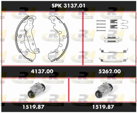 ROADHOUSE Комплект тормозов, барабанный тормозной механизм SPK 3137.01