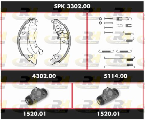 ROADHOUSE Pidurikomplekt,trummelpidur SPK 3302.00