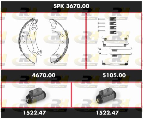 ROADHOUSE Pidurikomplekt,trummelpidur SPK 3670.00