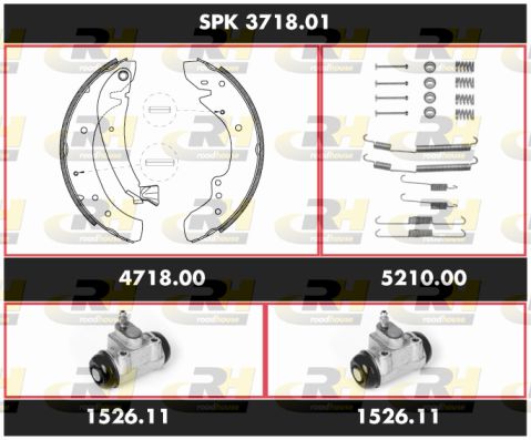 ROADHOUSE Комплект тормозов, барабанный тормозной механизм SPK 3718.01