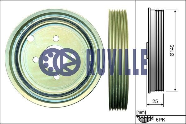 RUVILLE Ременный шкив, коленчатый вал 515912