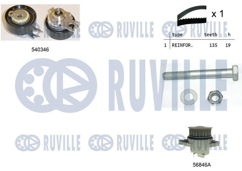 RUVILLE Veepump + hammasrihmakomplekt 5500071