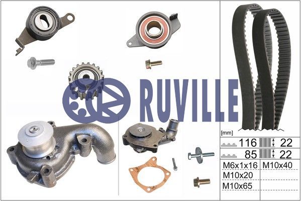 RUVILLE Veepump + hammasrihmakomplekt 55214701