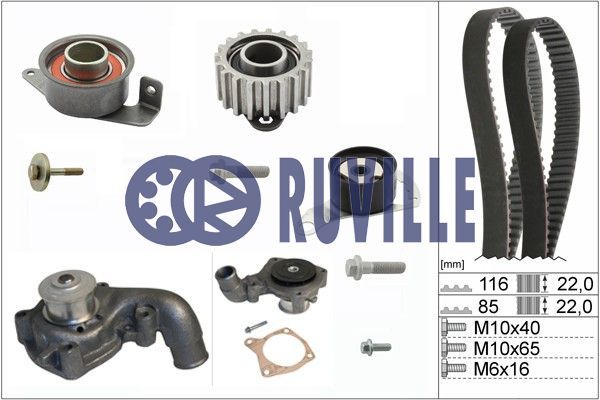 RUVILLE Veepump + hammasrihmakomplekt 55214712