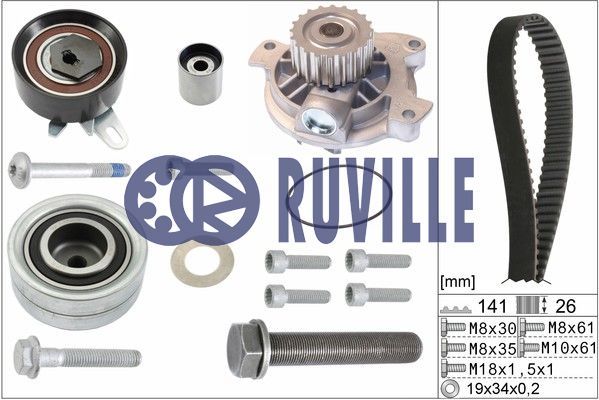 RUVILLE Veepump + hammasrihmakomplekt 55477711