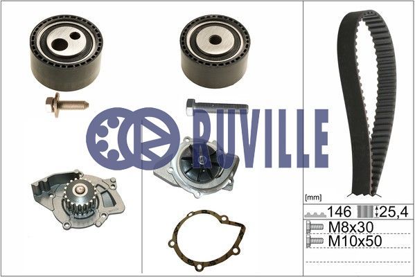 RUVILLE Veepump + hammasrihmakomplekt 55971701