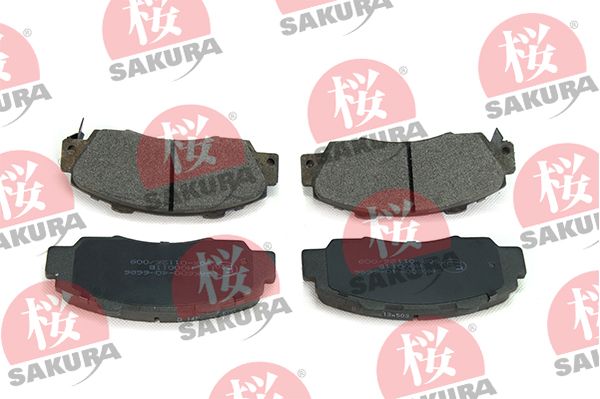 SAKURA Комплект тормозных колодок, дисковый тормоз 600-40-6686