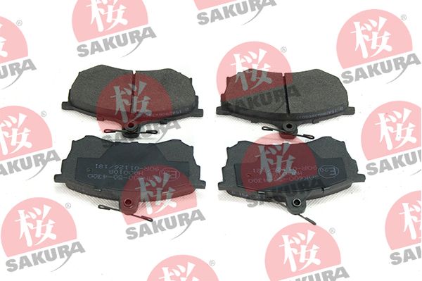 SAKURA Комплект тормозных колодок, дисковый тормоз 600-50-4300