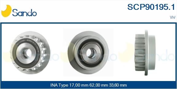 SANDO Ременный шкив, генератор SCP90195.1