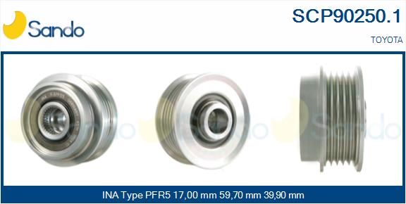 SANDO Ременный шкив, генератор SCP90250.1