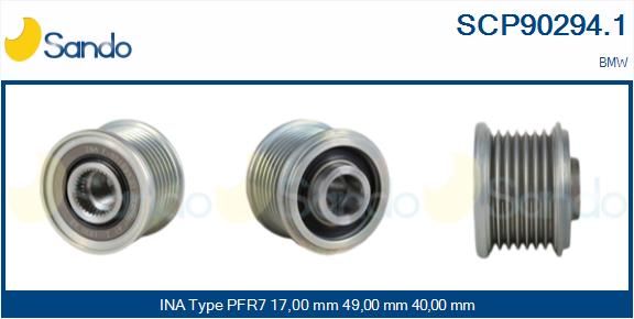 SANDO Ременный шкив, генератор SCP90294.1