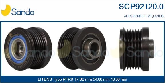 SANDO Ременный шкив, генератор SCP92120.0