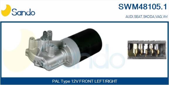 SANDO Двигатель стеклоочистителя SWM48105.1