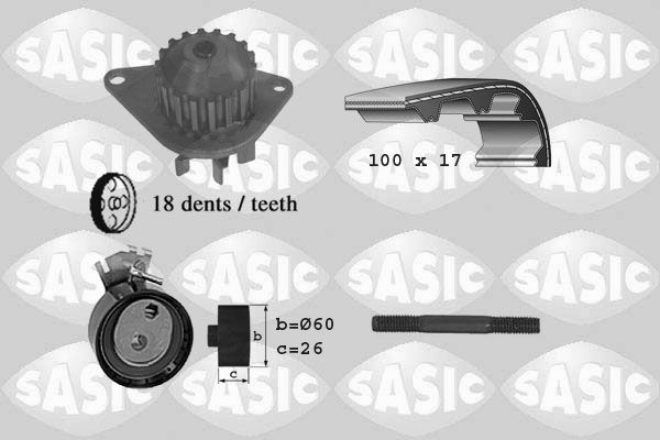 SASIC Veepump + hammasrihmakomplekt 3900002