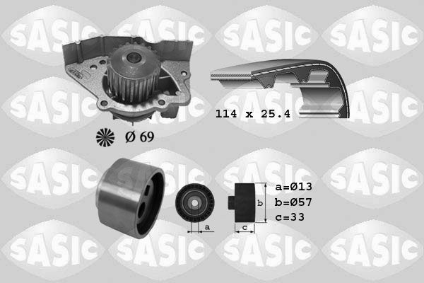 SASIC Veepump + hammasrihmakomplekt 3900023