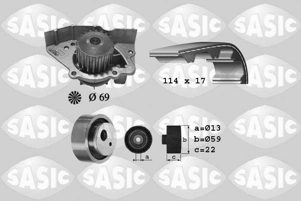 SASIC Veepump + hammasrihmakomplekt 3900024