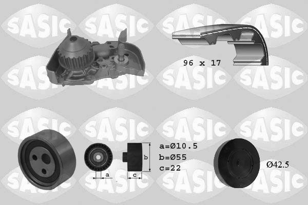 SASIC Водяной насос + комплект зубчатого ремня 3904023