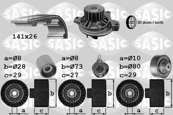 SASIC Veepump + hammasrihmakomplekt 3906059