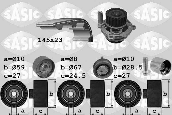 SASIC Водяной насос + комплект зубчатого ремня 3906068