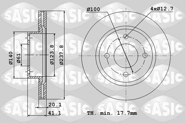 SASIC Тормозной диск 4004255J