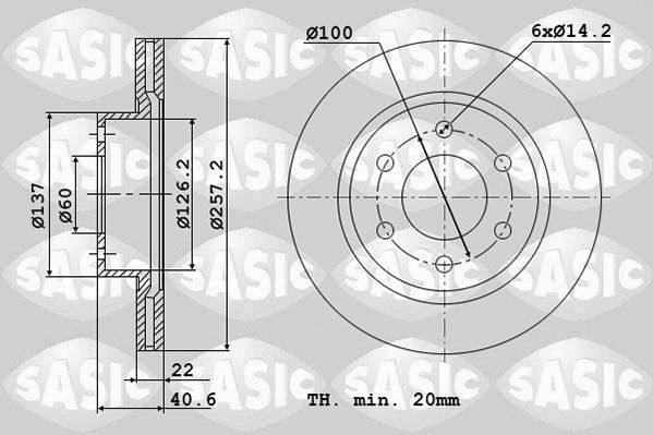 SASIC Тормозной диск 6106004