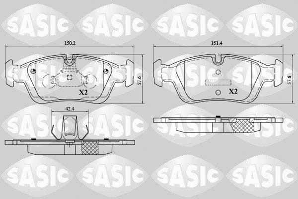 SASIC Piduriklotsi komplekt,ketaspidur 6216052