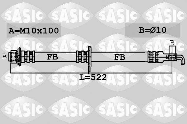 SASIC Тормозной шланг 6600036