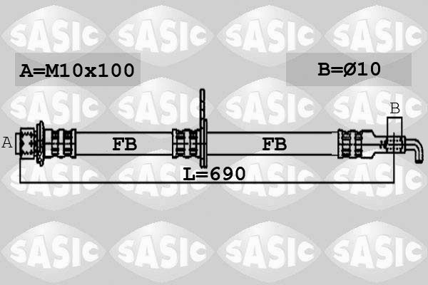 SASIC Pidurivoolik 6606102