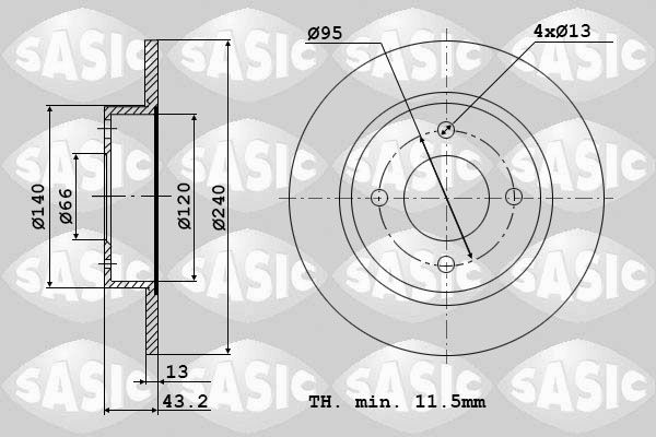 SASIC Тормозной диск 9004368J