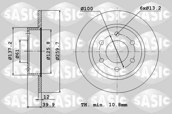 SASIC Тормозной диск 9004410J