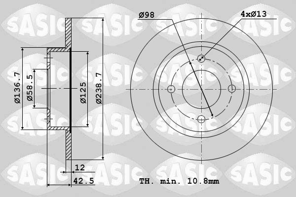 SASIC Тормозной диск 9004530J
