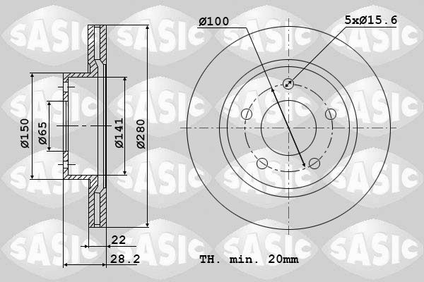 SASIC Тормозной диск 9004580J