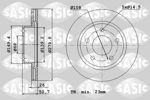 SASIC Тормозной диск 9004593J